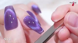 Must-Try This Two-Color Cat Eye Nail Art for 2023 Dual-Dynamic French Design Gel Polish Nail Trend