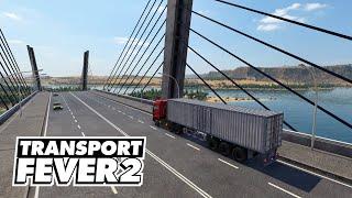 Transport Fever 2 - Кирпичи и товары на грузовиках в города #23