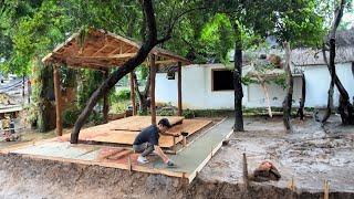 Old House Renovation Ep 59 continue to improve the gazebo leisure corner in the past few days