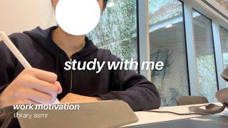 1 hour STUDY WITH ME at the library studywork motivation keyboard asmr