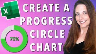 How to Create a Progress Circle Chart in Excel - Dynamically Display Percentage of Completion