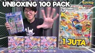 FESTIVAL TOPENG BERBURU GRENINJA UNBOXING 100 PACK TOPENG TRANSFIGURASI - Pokemon TCG Indonesia