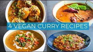 4 EASY vegan Curry Recipes to make AT HOME