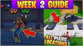 Fortnite ALL Season 7 Week 2 Challenges GUIDE ALL PIANO LOCATIONS Fortnite Battle Royale