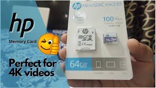 Best Memory Card for 4K Videos  HP Micro SD Card 64 GB Complete Unboxing  Crazy Wanders
