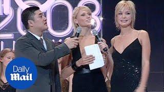 Yfke Sturm presenting modeling award in 2003 - Daily Mail