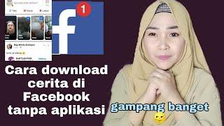 Cara download story Facebook