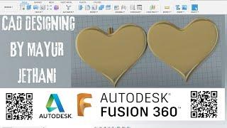 How to Create a Heart Design Using Fusion 360 Form Tool  Step-by-Step Tutorial #mayurjethani