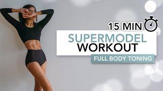 15 MIN SUPERMODEL BODY WORKOUT  Get A Sexy Toned Body  Eylem Abaci