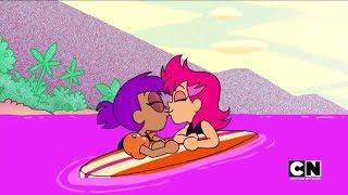 Ok-Ko Lets Be Heroes - Enid and Red action kiss