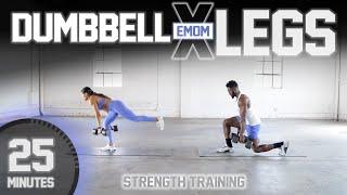 25 Minute Lower Body Dumbbell EMOM Workout ADVANCED Strength Training