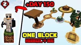 تو وان بلاک هاردکور 150 روز زنده موندم و این اتفاق افتاد   Minecraft One Block Hardcore