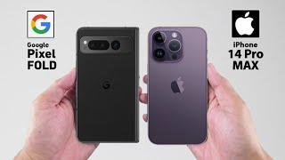 Google Pixel Fold Vs iPhone 14 Pro Max  Pixel Fold