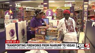 Officials warn against transporting illegal fireworks from Pahrump to Las Vegas