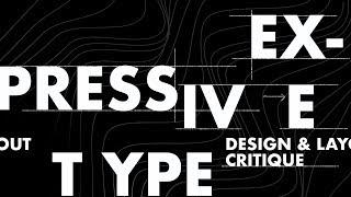 Expressive Typography Design & Layout Critique & Advice Cutdown