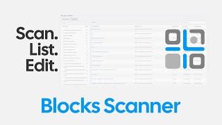 Blocks Scanner Scan List and Edit Gutenberg Blocks