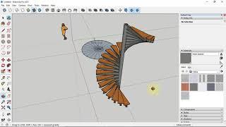 Sketch Up - Cara Mudah Modelling Tangga Spiral 3D