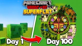I Survived 100 Days on a SUPERFLAT WORLD in Minecraft