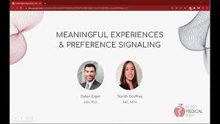 Meaningful Experiences and Preference Signaling