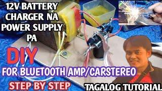 DIY 12V BATTERY CHARGER   STEP BY STEPTAGALOG TUTORIAL