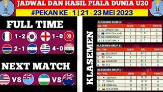 Jadwal dan hasil Piala Dunia U20 2023  - Perancis vs Korea Selatan - Klasemen Grup piala Dunia U20