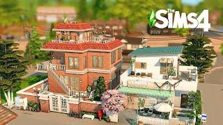 Korean Townhouse & Cafe   For Rent  Stop Motion Build  The Sims 4  No CC