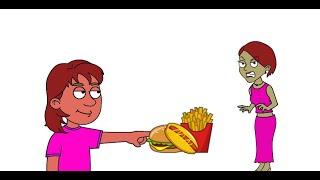 Dora eats all of the fast foodGets CAUGHT and gets FATGrounded