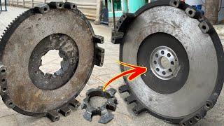 The Shocking process of my Life  How Mechanic Repaired Broken Clutch Flywheel From Special Mind…