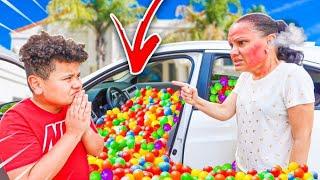 11 Year Old Kid Fills Moms Car With ONE MILLION BALLS **GETS GROUNDED**