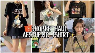 SHOPEE HAUL KAOS OVERSIZE ESTETIK part 3  50RIBUAN AJA WAJIB CHECKOUT