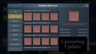 Upcoming update New Emblem  King of Avalon