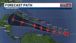 UPDATE Hurricane Beryl rapidly strengthening in the Atlantic