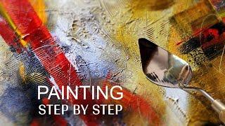 Abstract Acrylic Painting Tutorial  Step by Step Abstract Painting  Abstract 26