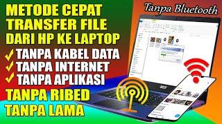 Cara transfer file dari hp ke laptop tanpa kabel data tanpa internet