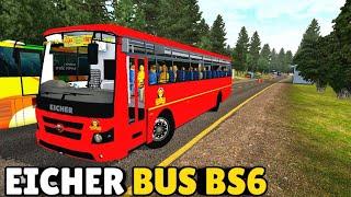 EICHER BUS BS6 MOD FOR BUSSID - BUS SIMULATOR INDONESIA  BUSSID #bussidmod