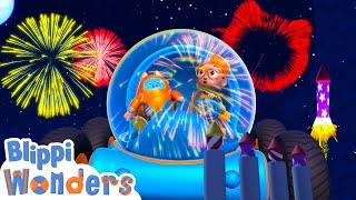 Blippis Colorful 4th of July Fireworks +More  Blippi Wonders  Moonbug Kids - Color Time