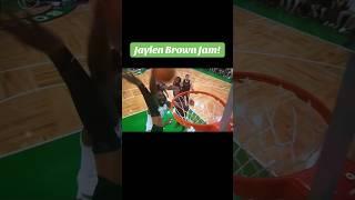 Jaylen Brown with the poster This is the NBA Finals 