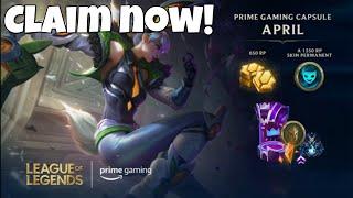 Opening April Prime gaming capsule free skins league of legends