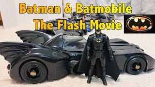 BATMAN  Michael Keaton  and The Batmobile  The Flash Movie  McFarlane Toys