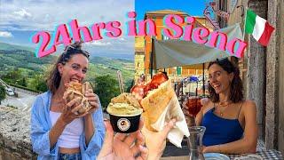 A Day in Siena Italy  Tuscany Italy Travel Vlog 2024  THE BEST Italian gelato & sandwiches
