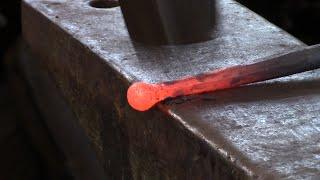 Blacksmithing - Getting started Forging a ball on the end of square or round bar. CBA Level I.