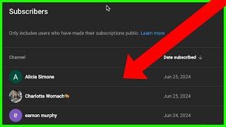 How to See Subscribers Name on YouTube NEW UPDATE in 2024