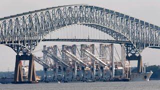 Francis Scott Key Bridge in Baltimore collapses after ship struck it sending vehicles into water