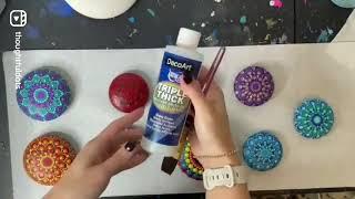 Base Coat & Finishing Glaze Dot Mandala Rocks