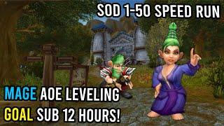 SoD Mage 1-50 Speed Leveling  Goal Is Less Than 12 Hours Played  KallTorak Wild Growth NA