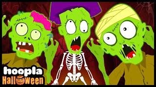 Five Creepy Zombies - Halloween Monsters  Scary Songs For Kids By Teehee Town