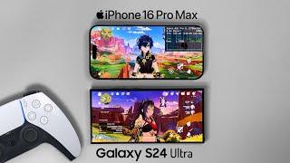 Galaxy S24 Ultra vs iPhone 16 Pro Max Genshin Impact Gaming Test  Natlan Region  SD8G3 vs A18 Pro.