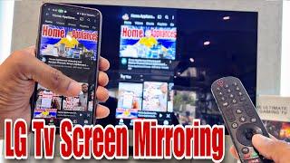 LG Tv Connect to Phone  Screen Mirroring in LG Tv  LG Tv Screen Mirroring