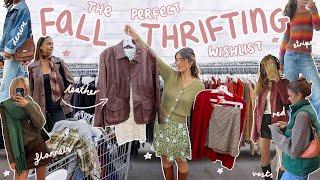 THRIFT WITH ME for your perfect FALL WISHLIST *cozy finds & fall vibes* 