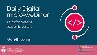 Daily Digital micro webinar  4 tips for creating academic posters